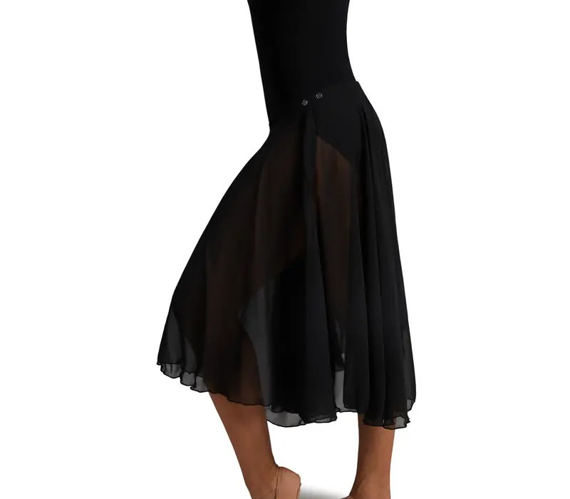 Capezio Mid Calf Full Circle skrit, fustă circulară pentru femei Capezio Mid Calf Full Circle skrit, fustă circulară pentru femei - Negru