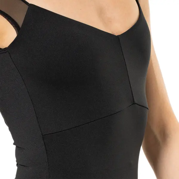 Capezio Moonsruck Cap Sleeve Leotard, tricot pentru femei cu mânecă scurtă din plasă
