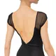 Capezio Moonsruck Cap Sleeve Leotard, tricot pentru femei cu mânecă scurtă din plasă
