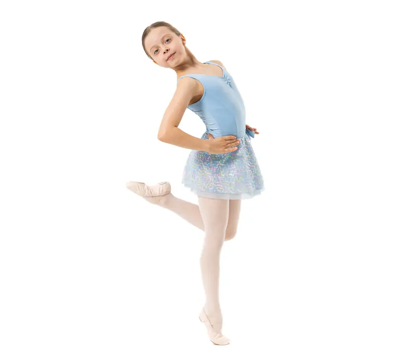 Capezio Pixie dress, dres pentru fetițe cu fustiță Capezio Pixie dress, dres pentru fetițe cu fustiță - Albastru închis Capezio