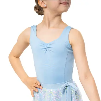 Capezio Leotard, costum de balet pentru copii cu maneca scurta - Albastru închis Capezio