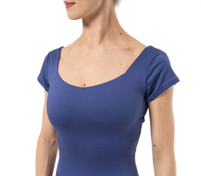 Capezio Portoro, dres de damă cu mânecă scurtă - Albastru Skipper Navy Capezio