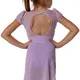 Capezio puff sleeve keyhole back leotards, costum de balet pentru copii - Violet lavandă Capezio