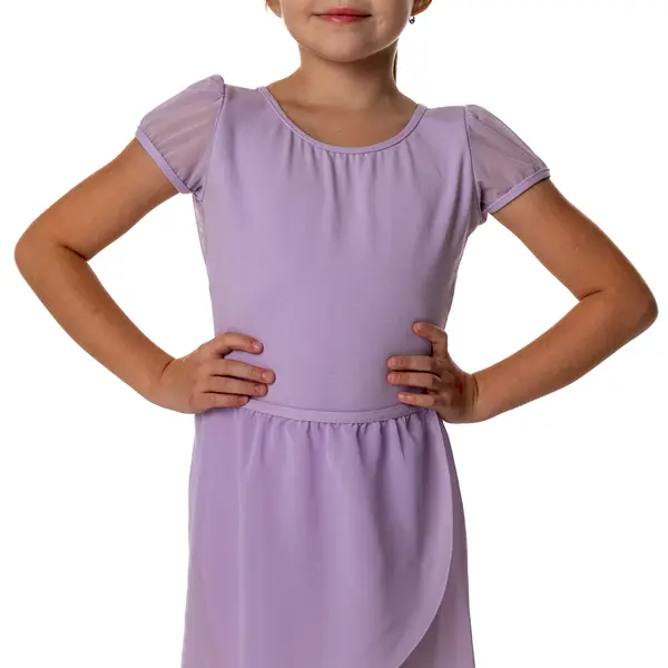 Capezio puff sleeve keyhole back leotards, costum de balet pentru copii