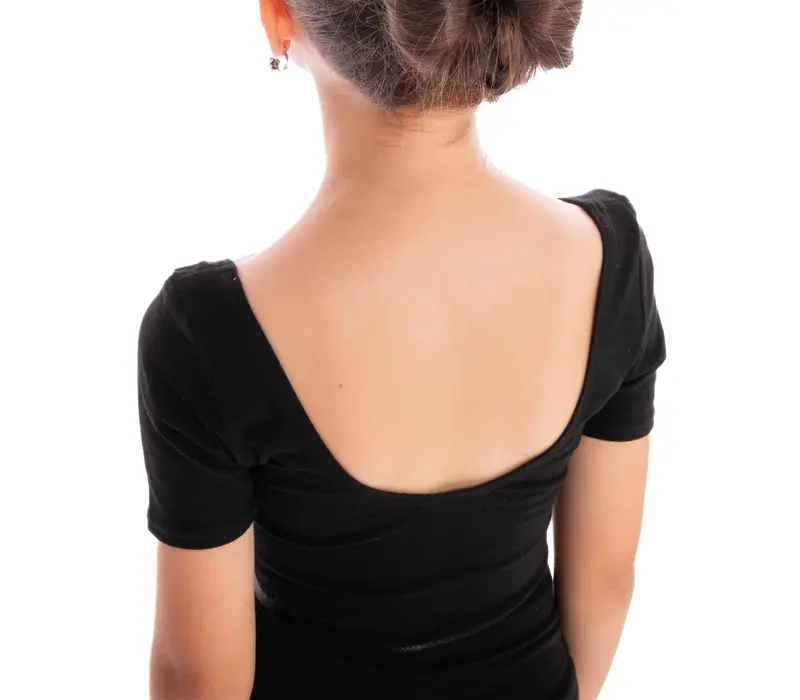 Capezio Leotard, costum de balet pentru copii cu maneca scurta - Albastru - jet blue