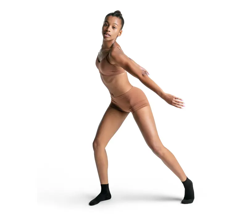 Capezio Seamless Short, enjerie de damă pentru femei fără cusături - Maro mocha Capezio