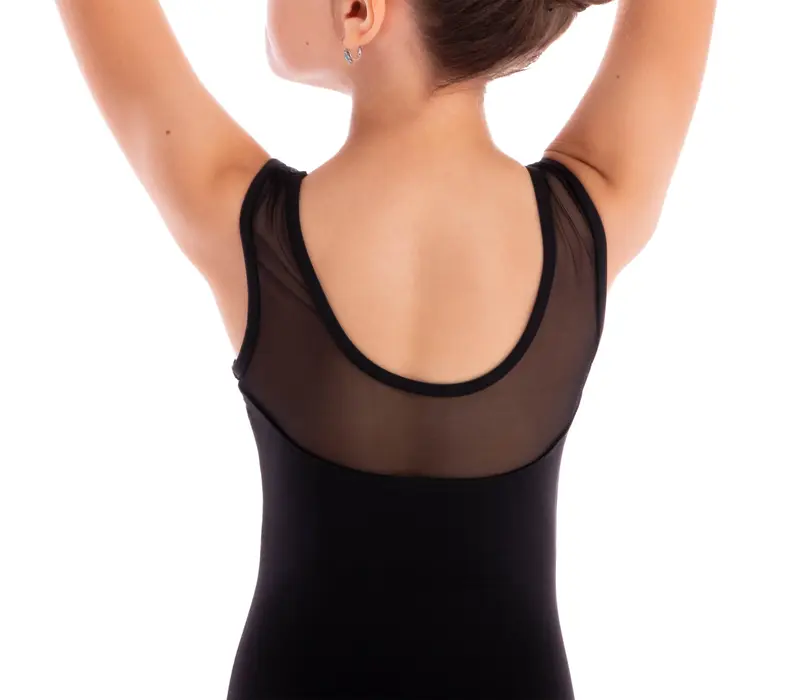 Bloch Dynamic, costum de balet cu bretele late pentru copii - Negru