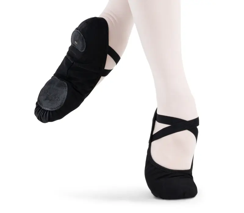Capezio Stella, flexibili din pânză pentru femei - Negru
