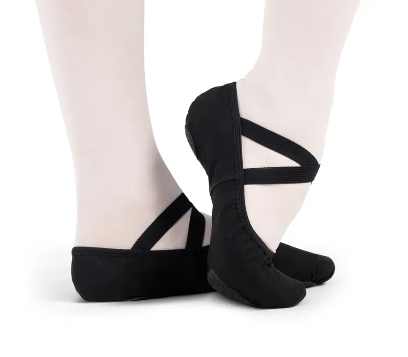 Capezio Stella, flexibili din pânză pentru femei - Negru
