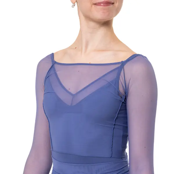 Capezio Dusk Mesh, top damă cu mâneci lungi