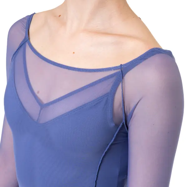 Capezio Dusk Mesh, top damă cu mâneci lungi