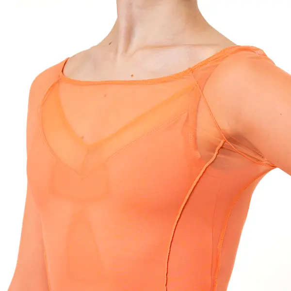 Capezio Dusk Mesh, top damă cu mâneci lungi