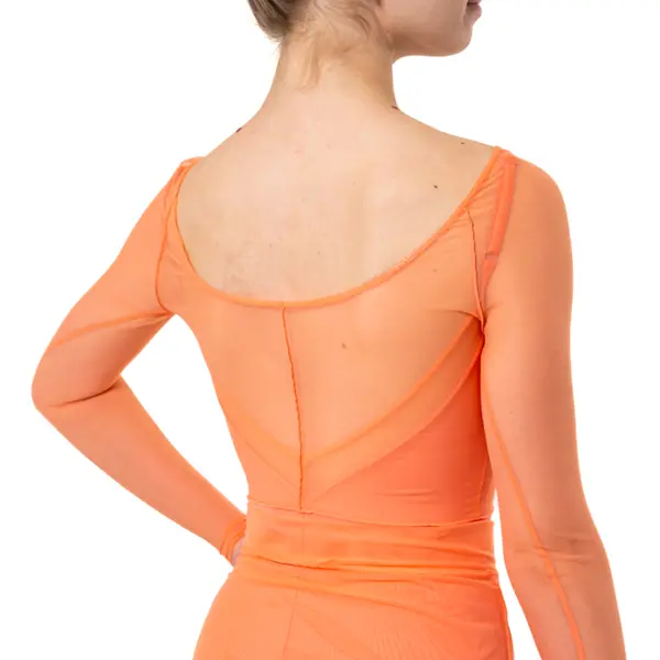 Capezio Dusk Mesh, top damă cu mâneci lungi