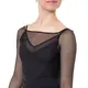 Capezio Dusk Mesh, top damă cu mâneci lungi