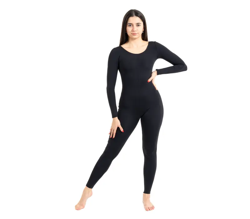 Capezio salopetă cu mânecă lungă - Negru