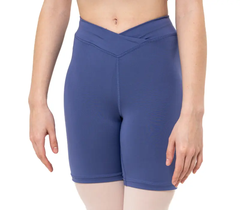 Capezio C'est La Vie Enchante Bike Short,  pantaloni scurţi pentru dame cu lungime până la coapse - Albastru - storm blue