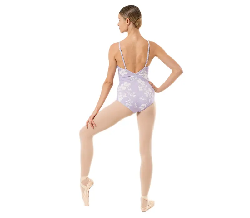 Capezio Wistful Camisole Leotard, costum de dans pentru femei cu pliuri fine - Flori - RNC Capezio