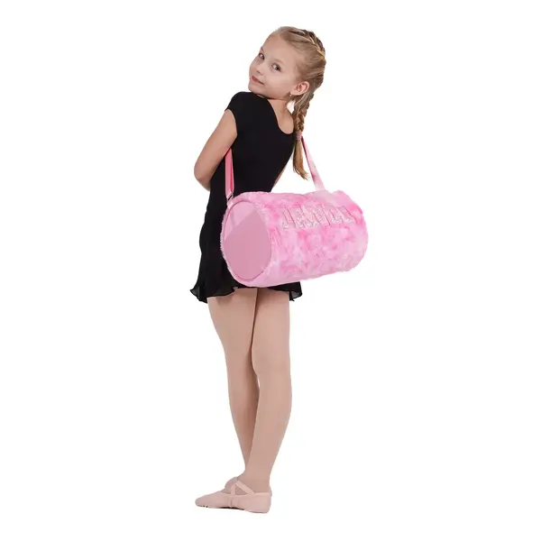 Capezio Faux Fur Duffle, geantă ovală pentru fete