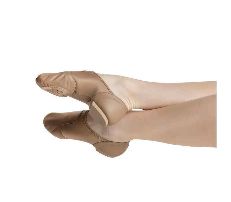 Capezio Glove jazz shoe, pantofi de jazz ergonomici pentru femei - Maro caramel Capezio
