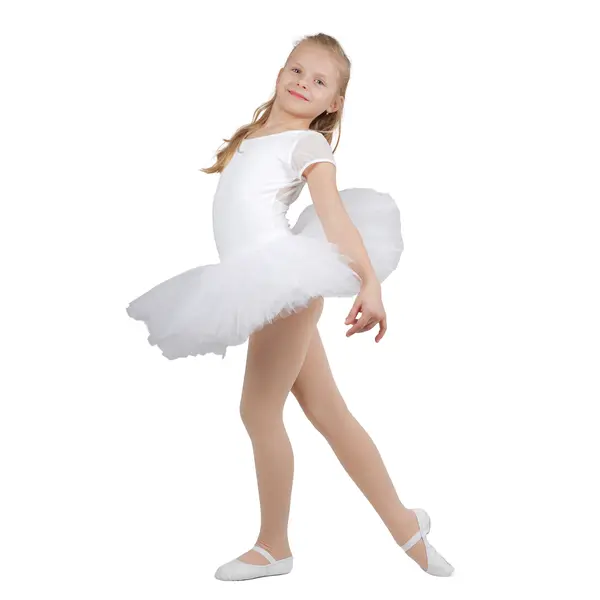 Capezio puff sleeve keyhole back leotards, costum de balet pentru copii