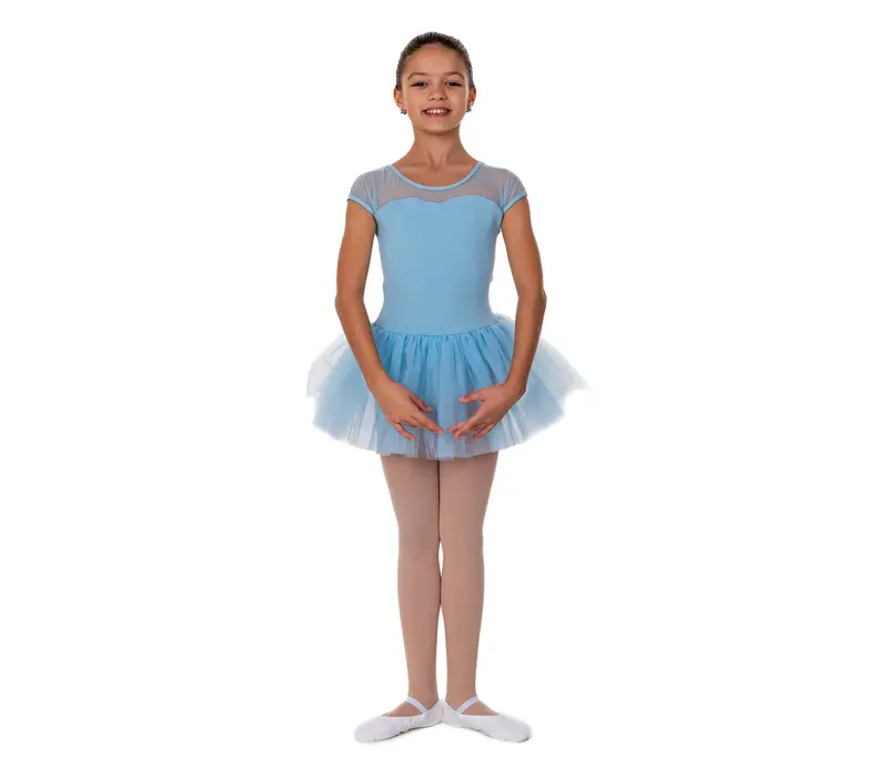 Capezio Keyhole Back Tutu Dress, costum de balet pentru copii cu fusta tutu - Albastru închis Capezio