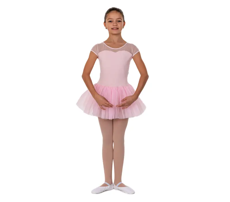 Capezio Keyhole Back Tutu Dress, costum de balet pentru copii cu fusta tutu - Roz Capezio