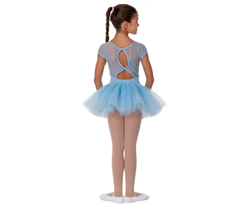 Capezio Keyhole Back Tutu Dress, costum de balet pentru copii cu fusta tutu - Albastru închis Capezio