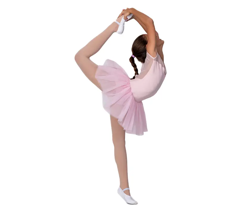 Capezio Keyhole Back Tutu Dress, costum de balet pentru copii cu fusta tutu - Roz Capezio