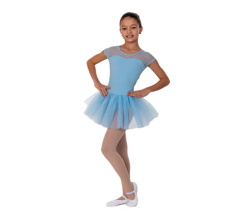 Capezio Keyhole Back Tutu Dress, costum de balet pentru copii cu fusta tutu - Albastru închis Capezio