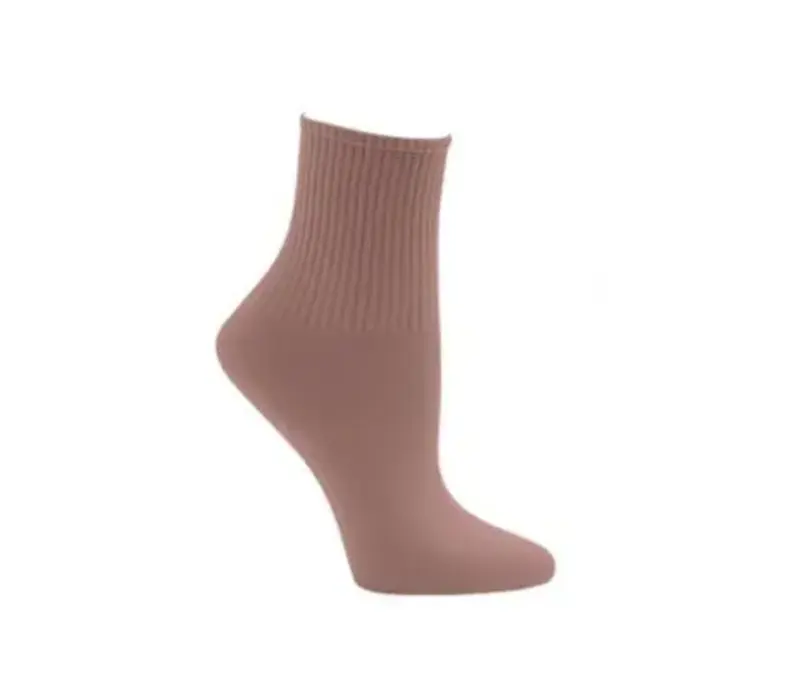 Capezio Ribbed sock, șosete - Maro suntan Capezio