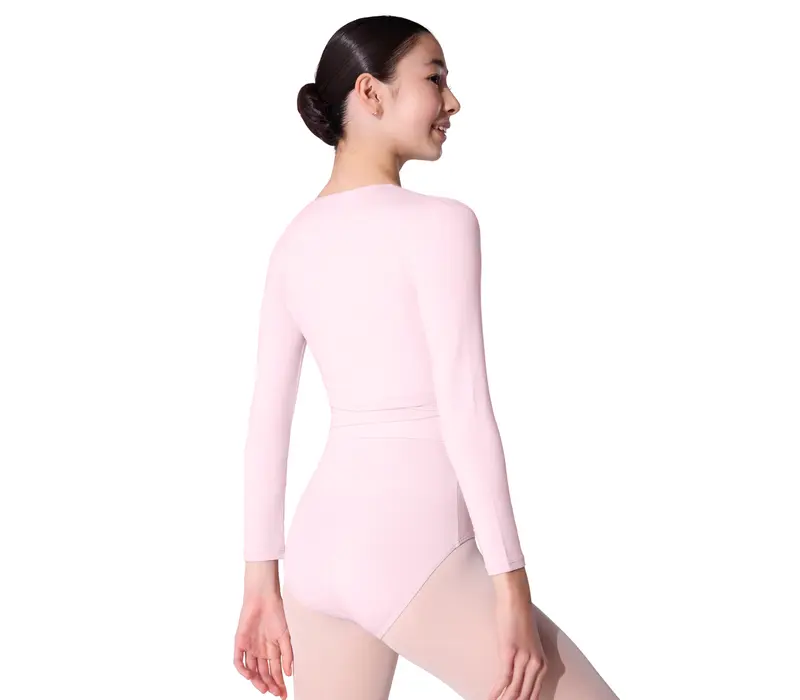 Capezio Essentials Wrap Top, top pentru fete cu înfășurare - Roz