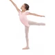 Bloch CL3732 Scarlett, costum de balet cu mâneci scurte - Roz deschis Bloch