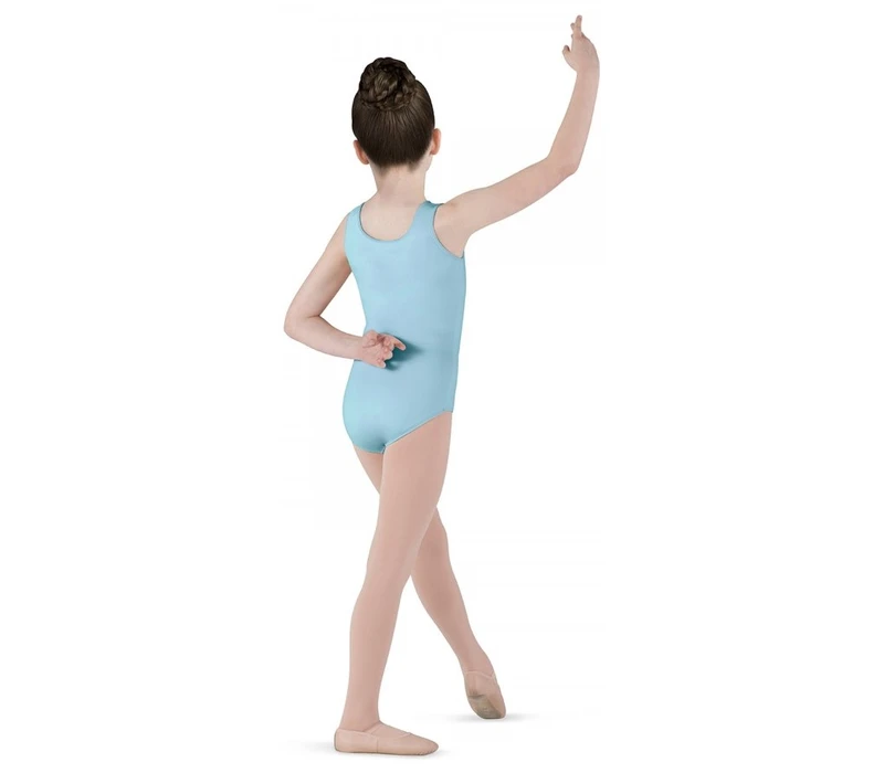 Bloch Dynamic, costum de balet cu bretele late pentru copii - Albastru pastelová Bloch