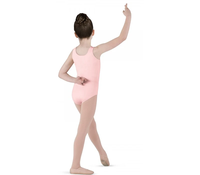 Bloch Dynamic, costum de balet cu bretele late pentru copii - Roz deschis Bloch