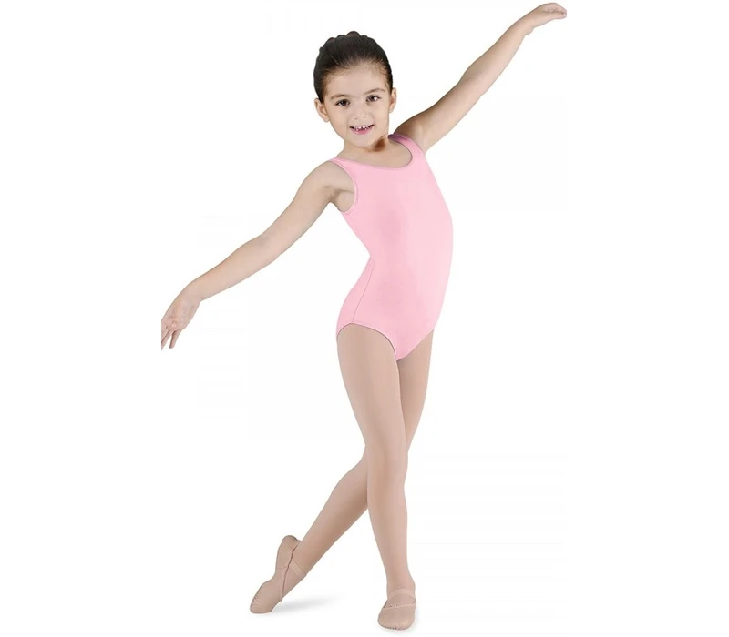 Bloch Dynamic, costum de balet cu bretele late pentru copii - Roz candy Bloch