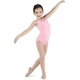 Bloch Dynamic, costum de balet cu bretele late pentru copii - Roz candy Bloch