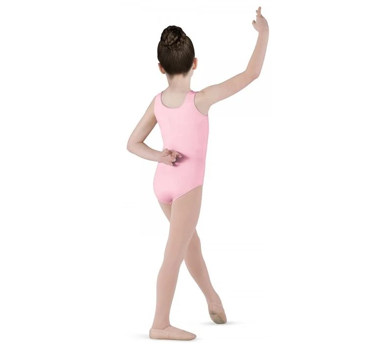 Bloch Dynamic, costum de balet cu bretele late pentru copii - Roz candy Bloch