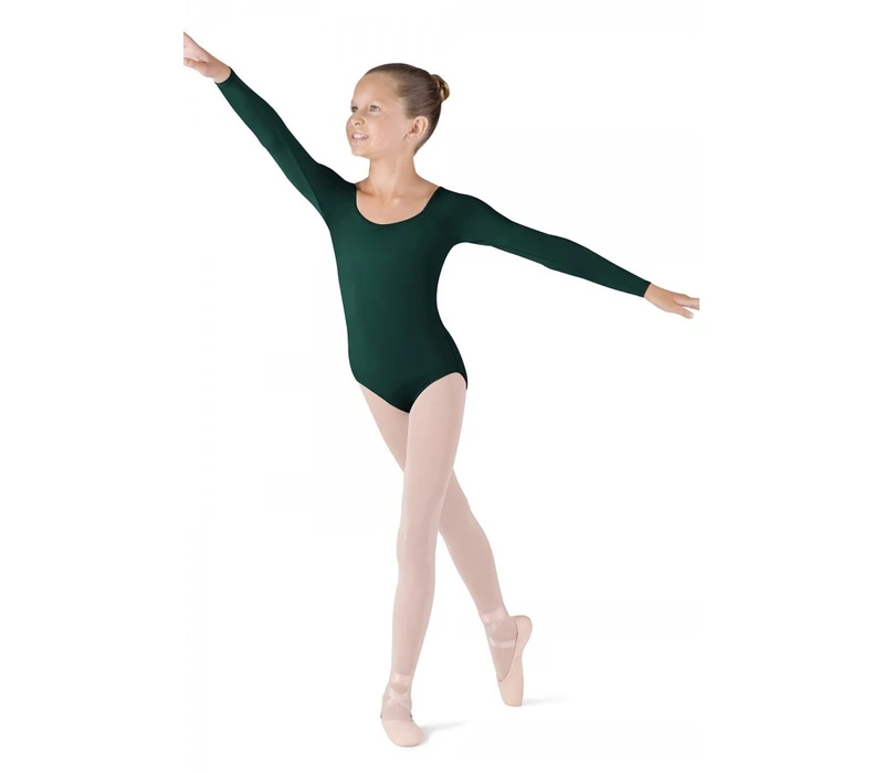 Bloch Meglio, costum de balet cu mânecă lungă - Verde lesní Bloch