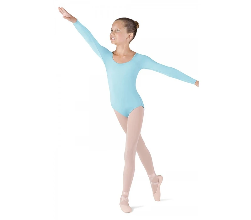 Bloch Meglio, costum de balet cu mânecă lungă - Albastru pastelová Bloch