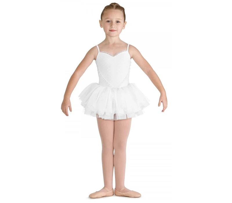 Bloch Valentine, costum de balet pentru copii cu fustă tutu - Alb