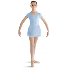 Bloch costum de balet cu mâneca scurtă cu fustă