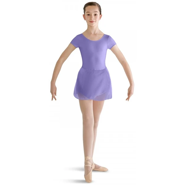 Bloch costum de balet cu mâneca scurtă cu fustă