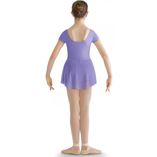 Bloch costum de balet cu mâneca scurtă cu fustă