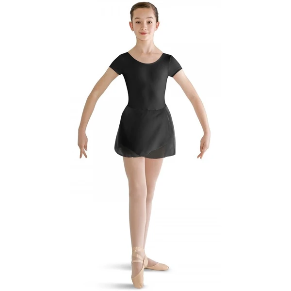 Bloch costum de balet cu mâneca scurtă cu fustă