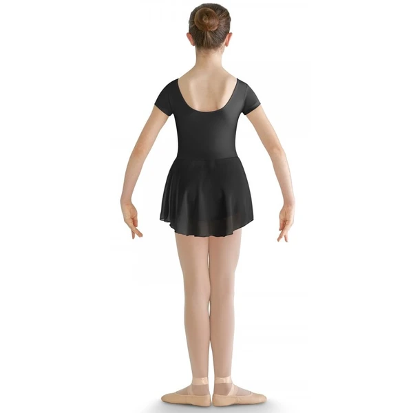 Bloch costum de balet cu mâneca scurtă cu fustă