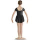 Bloch costum de balet cu mâneca scurtă cu fustă