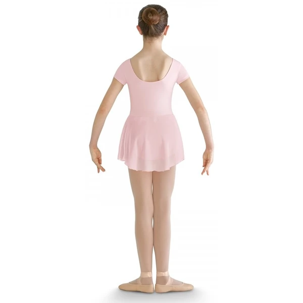 Bloch costum de balet cu mâneca scurtă cu fustă