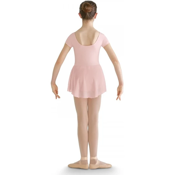 Bloch costum de balet cu mâneca scurtă cu fustă