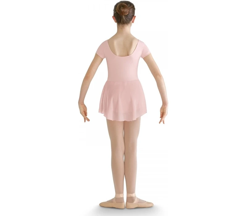 Bloch costum de balet cu mâneca scurtă cu fustă - Roz deschis Bloch