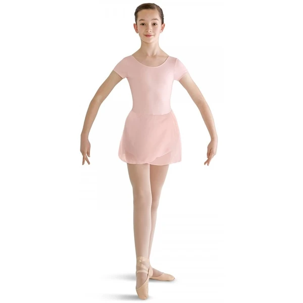 Bloch costum de balet cu mâneca scurtă cu fustă
